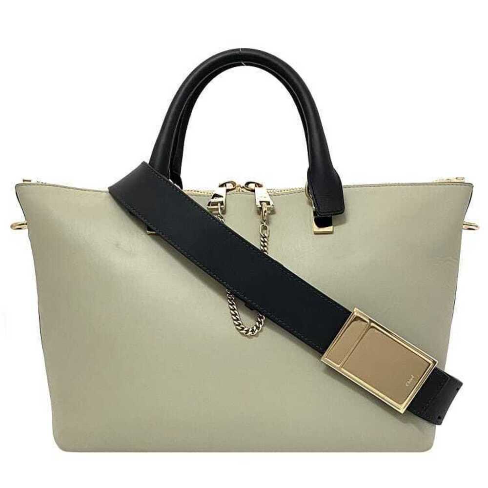 Chloe Bag Baylee Shoulder Black Gray Gold Leather Handbag Zipper Bicolor Chain